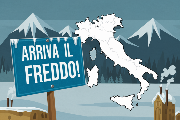 Arriva il freddo: da domani temperature in calo, lunedì gelo invernale per colpa dell’anticiclone delle Azzorre