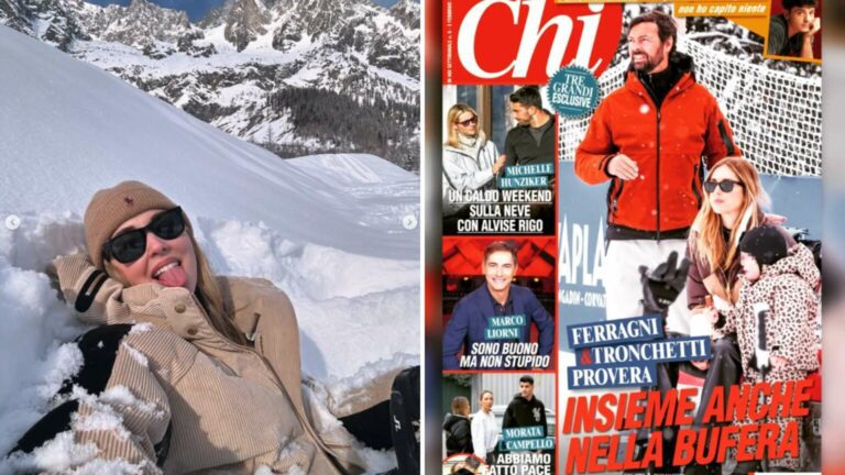 St Moritz, Chiara Ferragni e Giovanni Tronchetti Provera sulla neve con tutti i loro figli