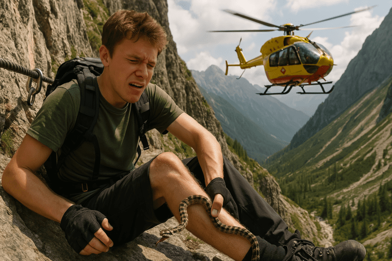 Il racconto choc e il video: “Stavo percorrendo una ferrata quando ho sentito il morso: era una vipera. Poi ho perso i sensi, non sentivo più le gambe”