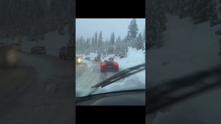 Lamborghini e neve, sfida persa: il video virale