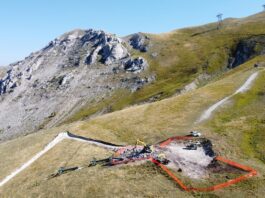 Frontignano, le foto del cantiere della nuova cabinovia del Canalone