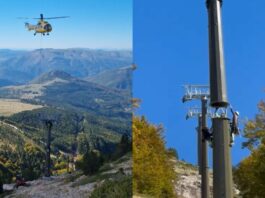 Nuova cabinovia di Frontignano: l’elicottero in azione per issare i piloni