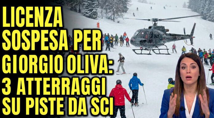 Atterra tre volte con l’elicottero sulle piste da sci, sospesa la licenza di volo a Giorgio Oliva