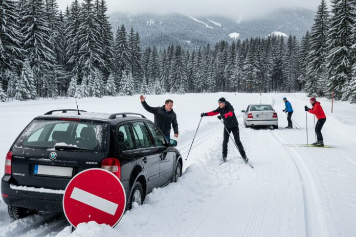 auto-sulla-pista-da-sci-panico-tra-i-fondisti-denunciato-il-guidatore