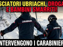 Sciatori ubriachi, droga e bambini smarriti sulle piste di Pampeago e Cermis. Intervengono i carabinieri.