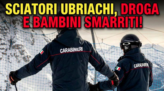Sciatori ubriachi, droga e bambini smarriti sulle piste di Pampeago e Cermis. Intervengono i carabinieri.