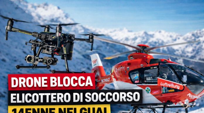 Drone vola sulle piste da sci e blocca un elicottero di soccorso, a pilotarlo un 14enne dalla stanza dell’hotel