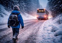 Vodo di Cadore, bus non lo carica bambino di 11 anni costretto a 6 chilometri nella neve e nel freddo