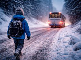 Vodo di Cadore, bus non lo carica bambino di 11 anni costretto a 6 chilometri nella neve e nel freddo