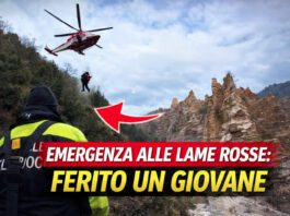 Emergenza alle Lame Rosse: ferito un giovane, necessario l’elicottero