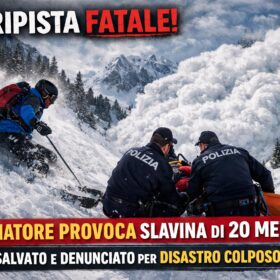 Fuoripista fatale, sciatore provoca una slavina di 20 metri. Salvato e denunciato per disastro colposo