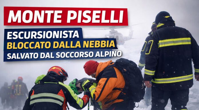 Monte Piselli, escursionista bloccato dalla nebbia salvato dal Soccorso Alpino