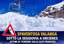 Spaventosa valanga sotto la seggiovia a Orcières, attimi di terrore sulle Alpi Francesi – VIDEO