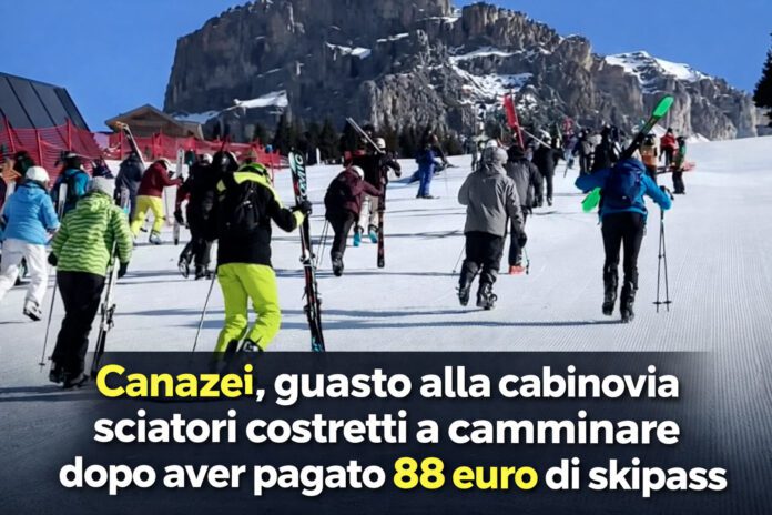 canazei-guasto-alla-cabinovia-sciatori-costretti-a-camminare-dopo-aver-pagato-88-euro-di-skipass-video