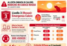 Caldo estremo nelle Marche: tre località sopra i 40 gradi, afa eccezionale sul litorale