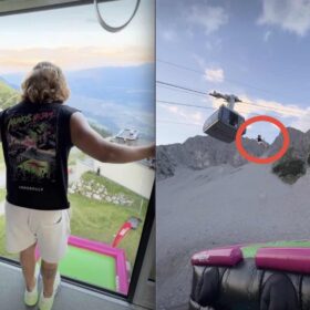 Parkour estremo sulla Nordkette: oltre 50 atleti si sono lanciati da una cabinovia in movimento