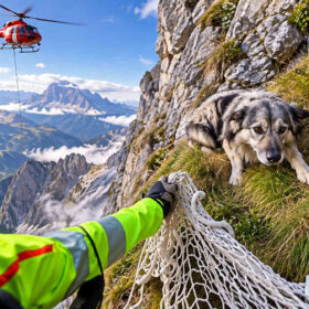 Cane bloccato per due giorni a 2.600 metri: trovato con un drone e salvato in elicottero